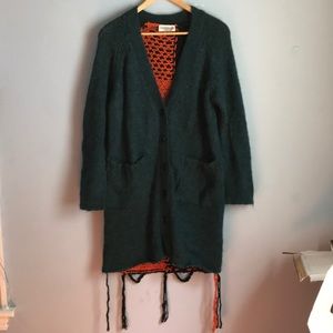 Momoshero Italy boho style long cardigan Sz XS